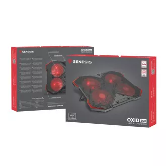 Placă de răcire pentru NB Genesis OXID 260, LED, 15.6-17.3" 4 ventilatoare, 2 USB-uri