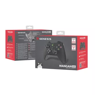 Gamepad wireless Genesis MANGAN 400 pentru PC/Switch/Mobil, negru
