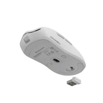 Mouse pentru jocuri Genesis ZIRCON 500/Gaming/Optic/10.000 DPI/USB+BT/Alb