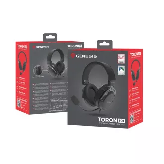 Căști de gaming Genesis TORON 301/Stereo/Jack/Cablat/Suport/Negru Căști de gaming Genesis TORON 301/Stereo/Jack/Cablat/Suport/Negru