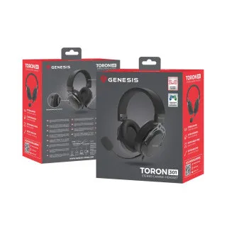 Căști de gaming Genesis TORON 301/Stereo/Jack/Cablat/Suport/Negru Căști de gaming Genesis TORON 301/Stereo/Jack/Cablat/Suport/Negru