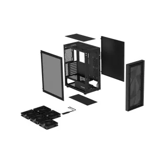 Carcasa computer Genesis DIAXID 605F/Midi Tower/Transpar./Negru