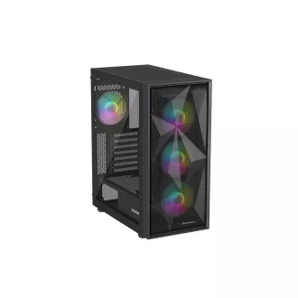 Carcasa computer Genesis DIAXID 605 ARGB/Midi Tower/Transpar./Negru