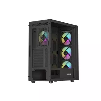 Carcasa computer Genesis DIAXID 605 ARGB/Midi Tower/Transpar./Negru