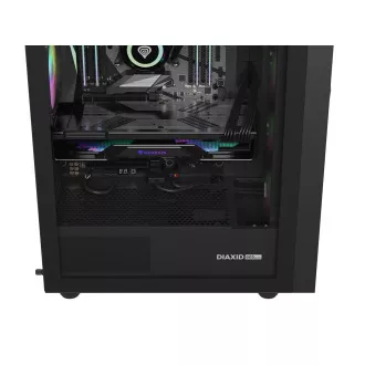 Carcasa computer Genesis DIAXID 605 ARGB/Midi Tower/Transpar./Negru