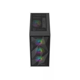 Carcasa computer Genesis DIAXID 605 ARGB/Midi Tower/Transpar./Negru