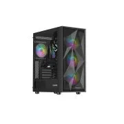 Carcasa computer Genesis DIAXID 605 ARGB/Midi Tower/Transpar./Negru