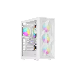 Carcasa computer Genesis DIAXID 605 ARGB/Midi Tower/Transpar./Alb