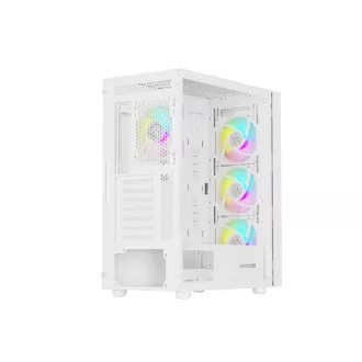 Carcasa computer Genesis DIAXID 605 ARGB/Midi Tower/Transpar./Alb
