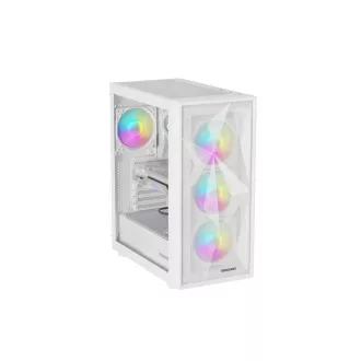 Carcasa computer Genesis DIAXID 605 ARGB/Midi Tower/Transpar./Alb