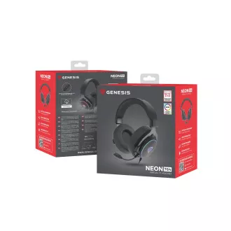 Căști de gaming Genesis NEON 764/7.1/USB/cu fir/Suport/Negru Căști de gaming Genesis NEON 764/7.1/USB/cu fir/Suport/Negru