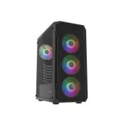 Carcasa PC Fury SHOBO/Midi Tower/Transpar./Negru