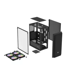 Carcasa PC Fury SHOBO/Midi Tower/Transpar./Negru