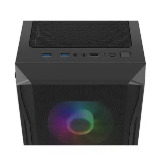Carcasa PC Fury SHOBO/Midi Tower/Transpar./Negru