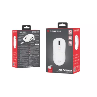 Mouse pentru jocuri Genesis ZIRCON 660/Gaming/Optic/12.000 DPI/Fired/Wireless/Alb Mouse pentru jocuri Genesis ZIRCON 660/Gaming/Optic/12.000 DPI/Fired/Wireless/Alb