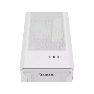 Carcasă computer Genesis IRID 503 ARGB LITE/Mini Tower/Transparentă/Albă Carcasă computer Genesis IRID 503 ARGB LITE/Mini Tower/Transparentă/Albă