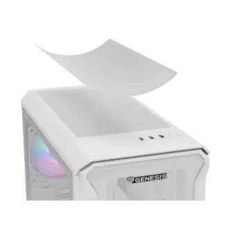 Carcasă computer Genesis IRID 503 ARGB LITE/Mini Tower/Transparentă/Albă Carcasă computer Genesis IRID 503 ARGB LITE/Mini Tower/Transparentă/Albă