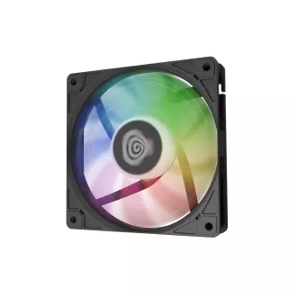 Ventilator Genesis OXAL 120 ARGB, pachet de 3, negru