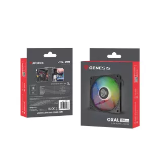 Ventilator Genesis OXAL 120 ARGB, Negru