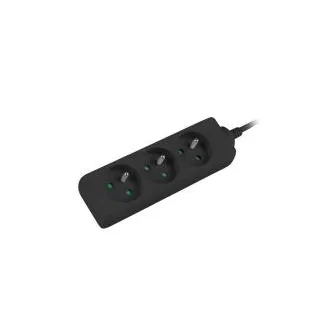 Cablu prelungitor Lanberg PS0, 3 prize, 1,5 m, negru