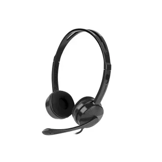 Căști NATEC cu microfon CANARY, negru