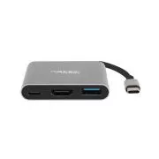 Adaptor multiport Natec Fowler MINI USB-C PD, USB 3.0, HDMI 4K