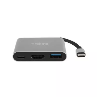 Adaptor multiport Natec Fowler MINI USB-C PD, USB 3.0, HDMI 4K