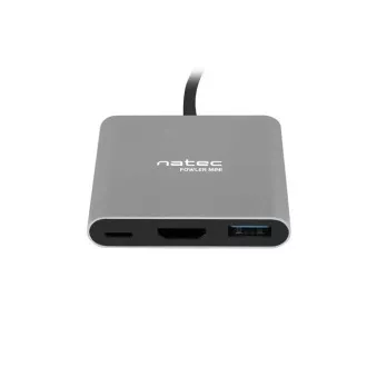 Adaptor multiport Natec Fowler MINI USB-C PD, USB 3.0, HDMI 4K