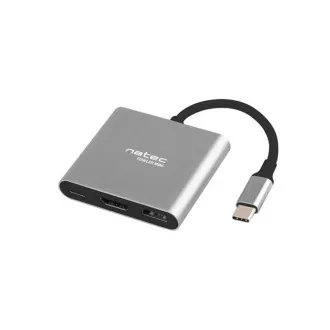 Adaptor multiport Natec Fowler MINI USB-C PD, USB 3.0, HDMI 4K