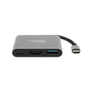 Adaptor multiport Natec Fowler MINI USB-C PD, USB 3.0, HDMI 4K