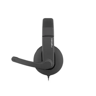 Căști NATEC cu microfon RHEA, negru