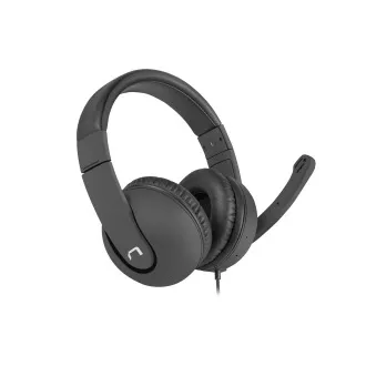 Căști NATEC cu microfon RHEA, negru