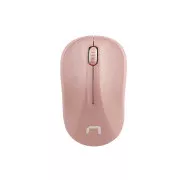 Mouse optic Natec TOUCAN/1600 DPI/Călătorie/Optic/1600 DPI/USB fără fir/Alb-roz