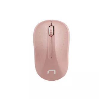 Mouse optic Natec TOUCAN/1600 DPI/Călătorie/Optic/1600 DPI/USB fără fir/Alb-roz