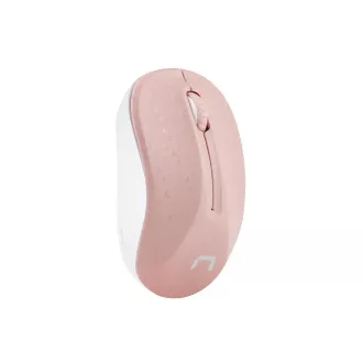 Mouse optic Natec TOUCAN/1600 DPI/Călătorie/Optic/1600 DPI/USB fără fir/Alb-roz