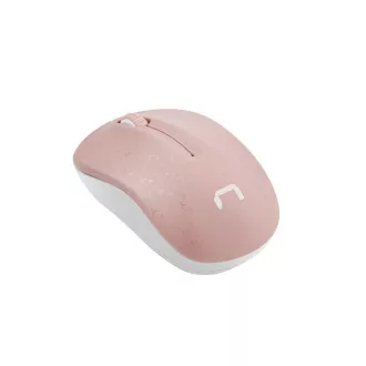 Mouse optic Natec TOUCAN/1600 DPI/Călătorie/Optic/1600 DPI/USB fără fir/Alb-roz