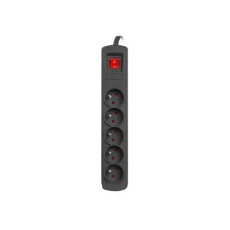 Protector de supratensiune Natec BERCY 400, 1,5 m, 5 prize, intrerupator, negru Protector de supratensiune Natec BERCY 400, 1,5 m, 5 prize, intrerupator, negru