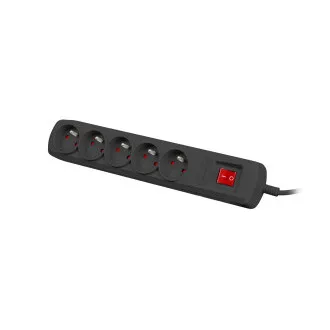 Protector de supratensiune Natec BERCY 400, 5m, 5 prize, intrerupator, negru Protector de supratensiune Natec BERCY 400, 5m, 5 prize, intrerupator, negru