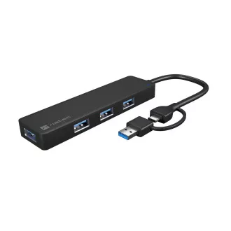 Hub Natec MAYFLY 4xUSB-A 3.0 HUB + adaptor USB-A