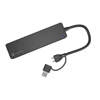 Hub Natec MAYFLY 4xUSB-A 3.0 HUB + adaptor USB-A