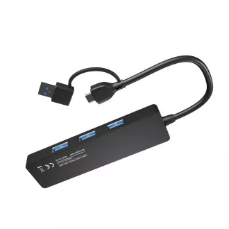Hub Natec MAYFLY 4xUSB-A 3.0 HUB + adaptor USB-A