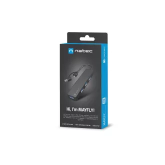 Hub Natec MAYFLY 4xUSB-A 3.0 HUB + adaptor USB-A