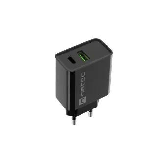 Incarcator universal Natec RIBERA 20W 1X USB-A + 1X USB-C, negru