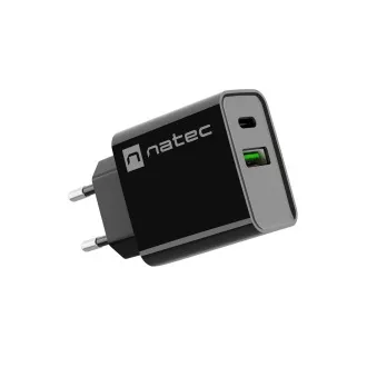 Incarcator universal Natec RIBERA 20W 1X USB-A + 1X USB-C, negru
