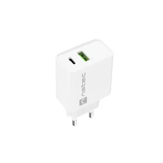 Incarcator universal Natec RIBERA 20W 1X USB-A + 1X USB-C, alb