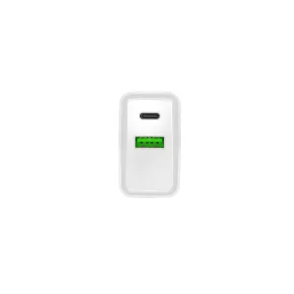 Incarcator universal Natec RIBERA 20W 1X USB-A + 1X USB-C, alb