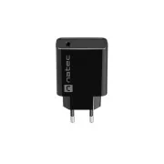 Incarcator universal Natec RIBERA 20W 1X USB-C, negru