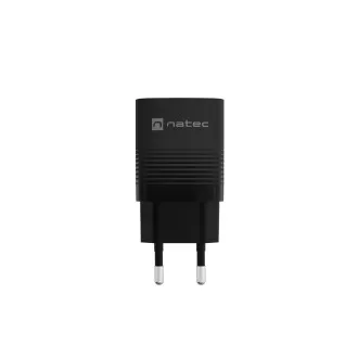 Încărcător universal USB Natec RIBERA GaN 30 W, 1X USB-A, 1X USB-C, negru