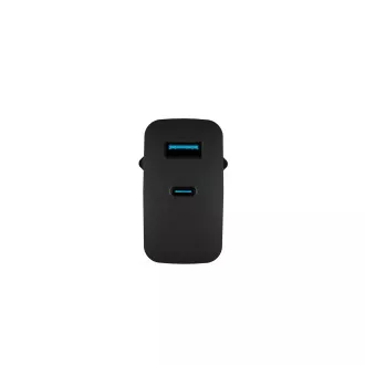 Încărcător universal USB Natec RIBERA GaN 45W, 1X USB-A, 1X USB-C, negru