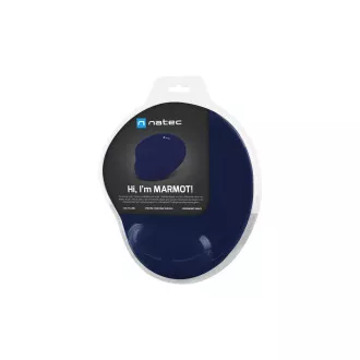 Mouse pad ergonomic cu gel Natec MARMOT, albastru închis, 245x225 mm